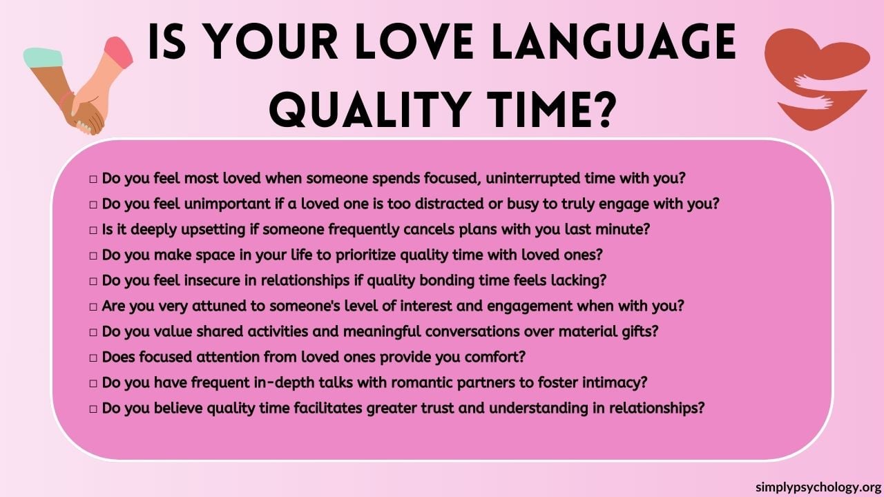 Quality Time Checklist A checklist to find out whether your love language is quality time