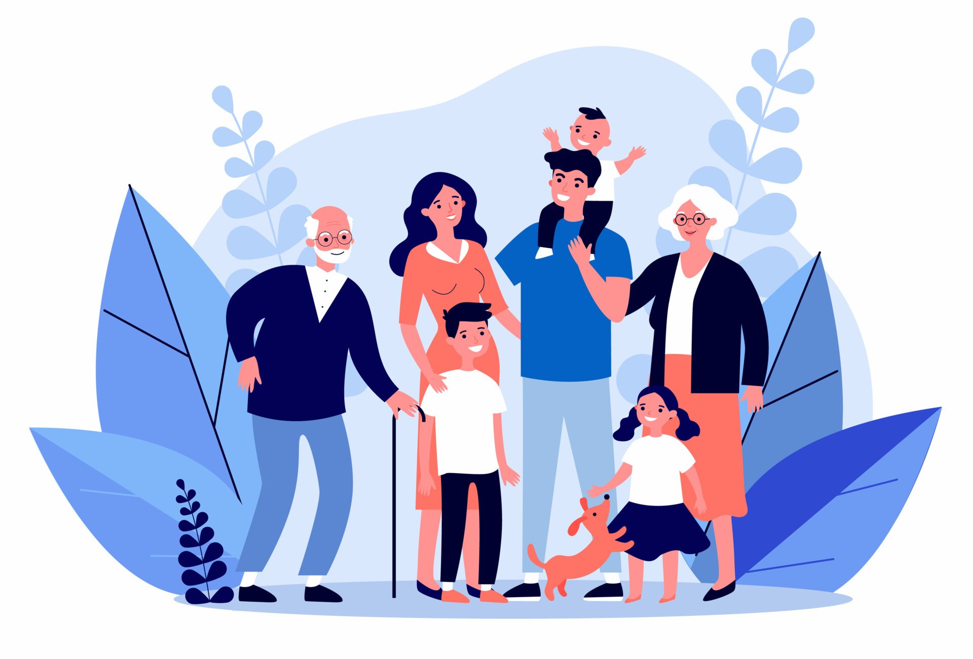 Marxists Perspective on the Family 1 An illustration of a big happy family standing together in a group